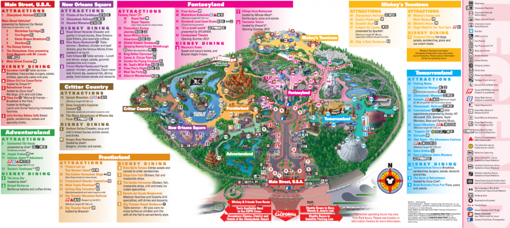 Map of Disneyland 