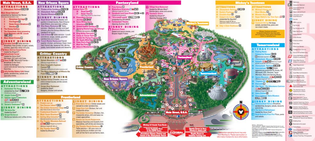 Map of Disneyland