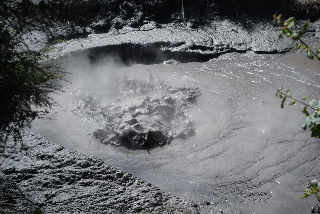 Bubbling mud