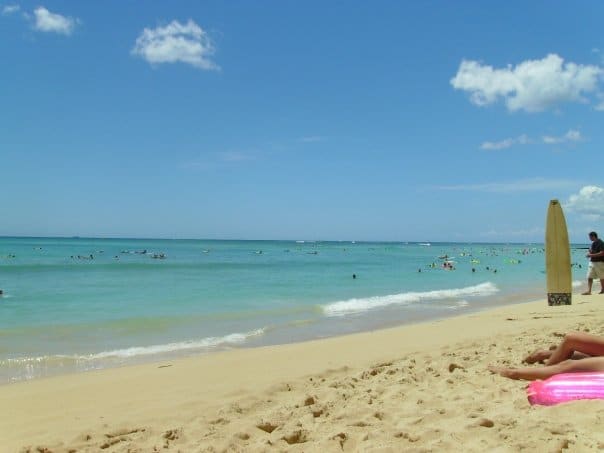 Beach views in Waikiki Hawaii
