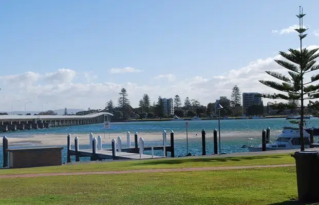 Forster Piers with Forster Tuncurry Bridge in background