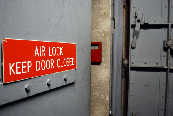 Nuclear bunker steel doors, they weigh as much as a car!