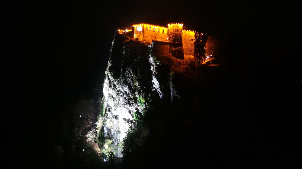 Bled Castle by night