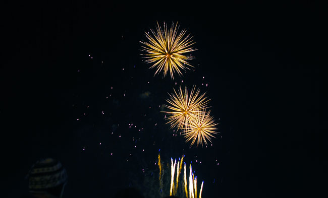 Bonfire night fireworks in Blackheath