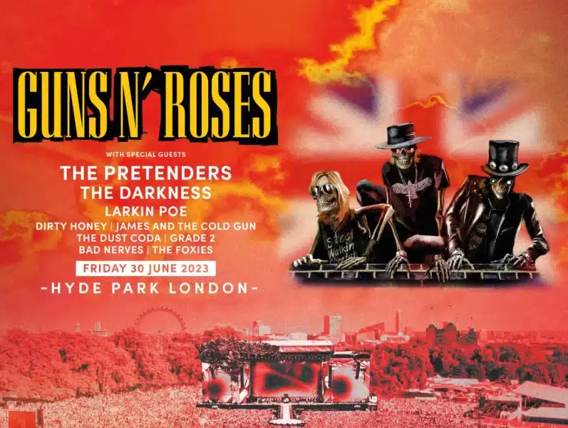Guns n' Roses banner image from BST website