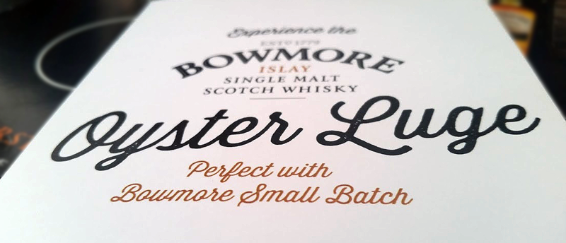 Oyster luge with Bowmore