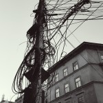 Bucharest street light cables