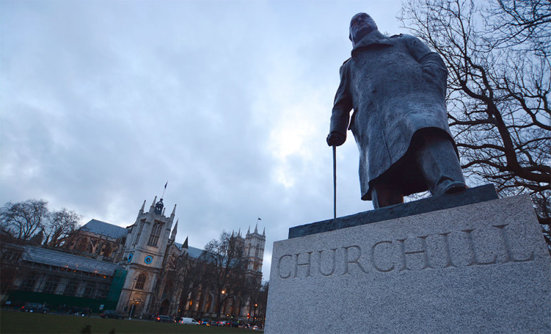 Winston Churchill in Parliament Square