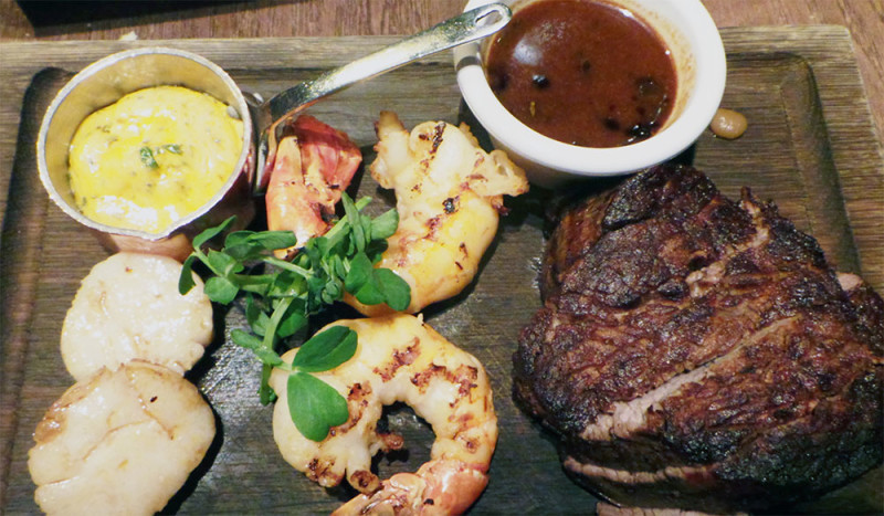 Steak at Heliot steakhouse in London