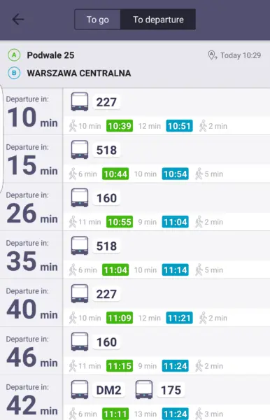 Jakdojade.pl Timetable