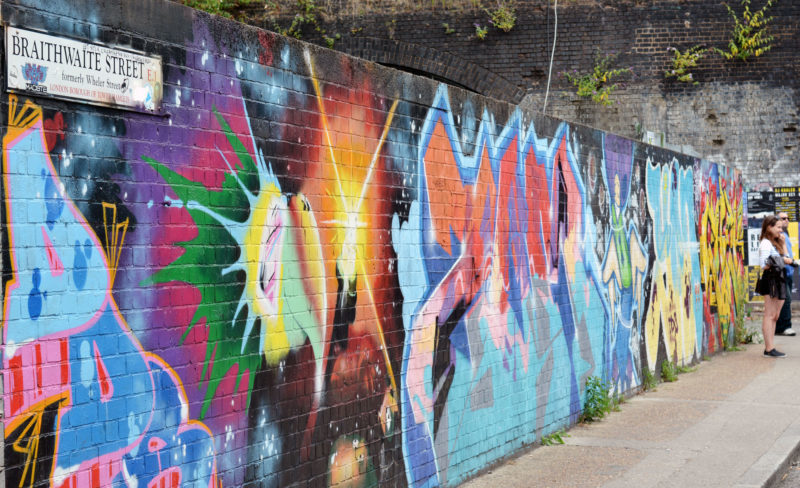 Braithwaite Street has a huge canvas for street art. 