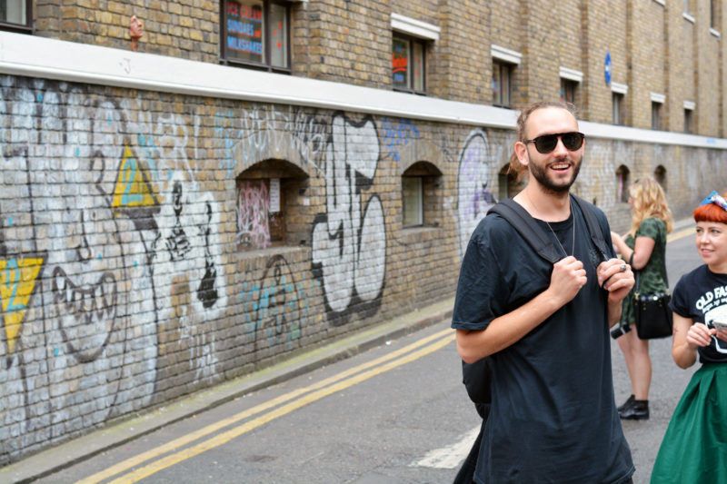 Doug, our street art guide around East London