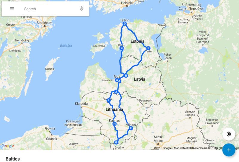 Baltics Road Trip Itinerary