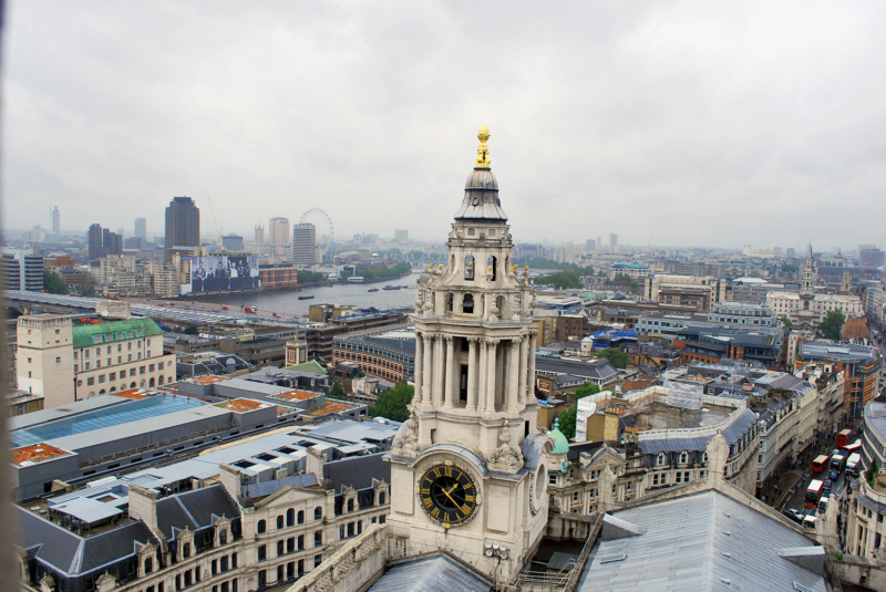 The view from the Golden Gallery of St Paul's Cathedral