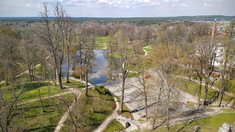 The view from the top of Cesis Castle