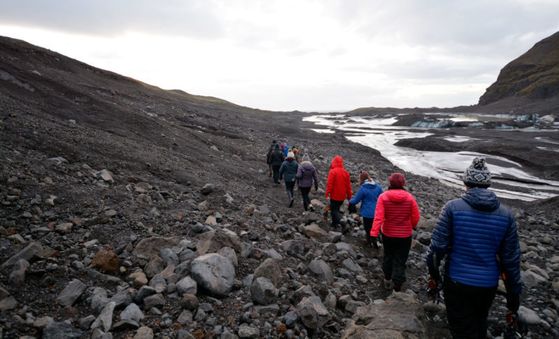 Glacier walk group tour, Iceland