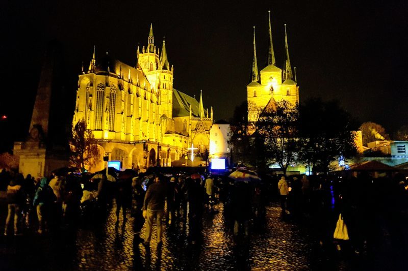 Domplatz, Erfut. Saint Martin's Festival.