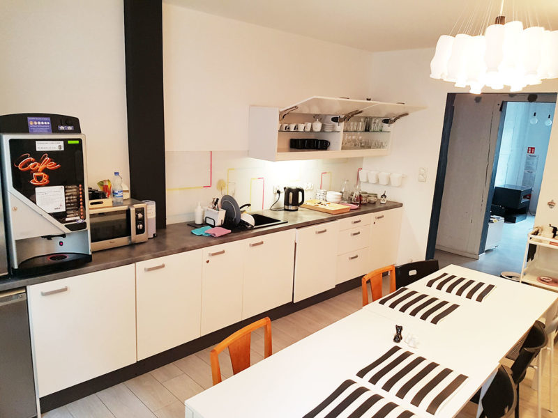 Communal kitchen at Soda Hostel & Apartments