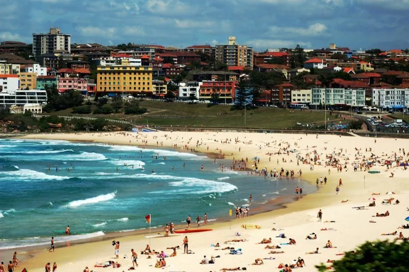 Roma misses the sun and sand of Sydney, seen in this photo of Bondi Beach