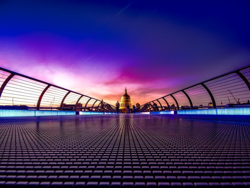 Picture perfect view of St Paul's Cathedral from Millenium Bridge