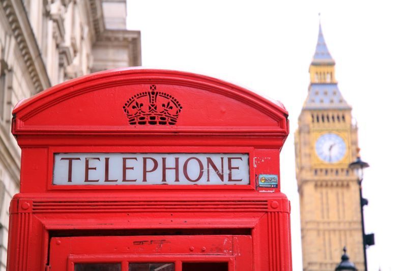 London's famous red telephone boxes 