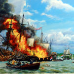 Painting of the Battle of Medway Kevin Clarks