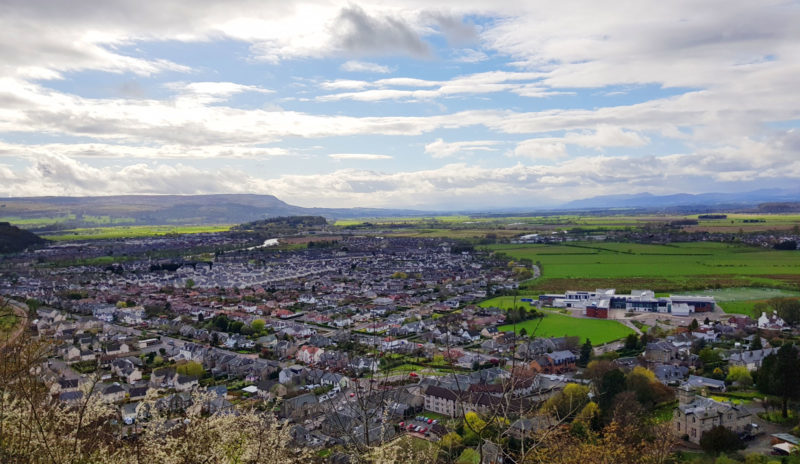 The city of Stirling from the Wallace Monument