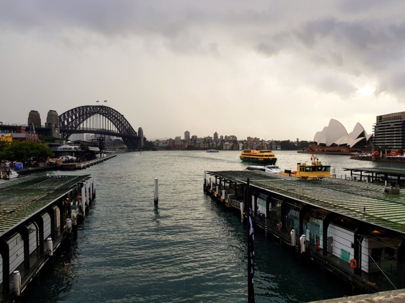 Sydney Harbour view from Circular Quay train station