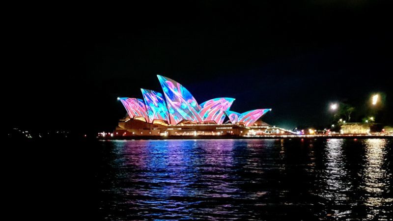The Sydney Opera House during Vivid Festival