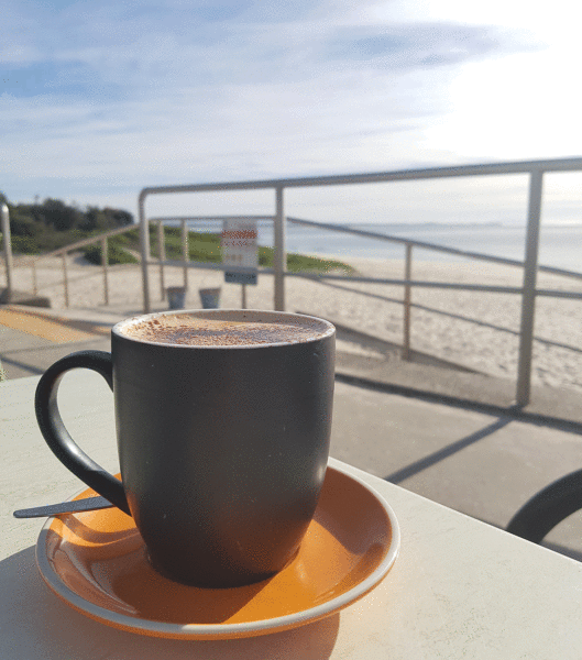 Coffee at a beachside cafe. A flashback from the month that was May 2017