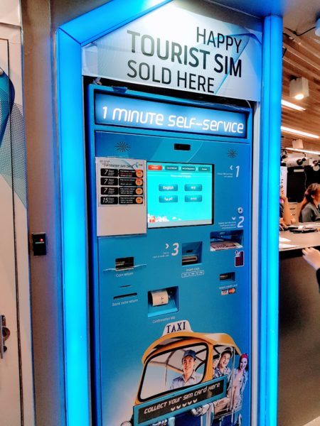 self service SIM card machine Bangkok airport