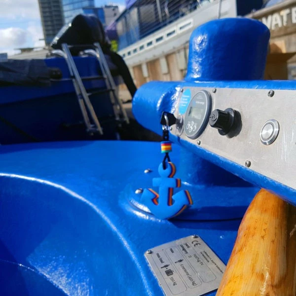 Close up of Hot Tub Boat controls