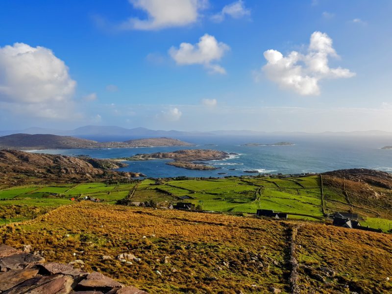 A coastal view along the Ring of Kerry in Ireland