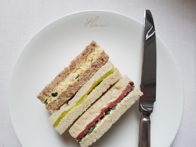 Sandwiches at Thomas's, afternoon tea in London