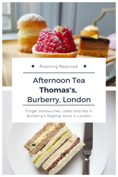 Thomas's at Burberry for afternoon tea in London
