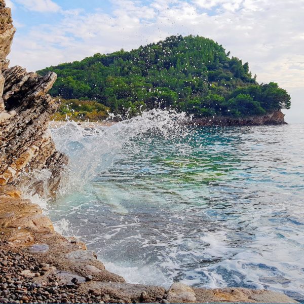 The stony beach of Lucice near Petrovac 