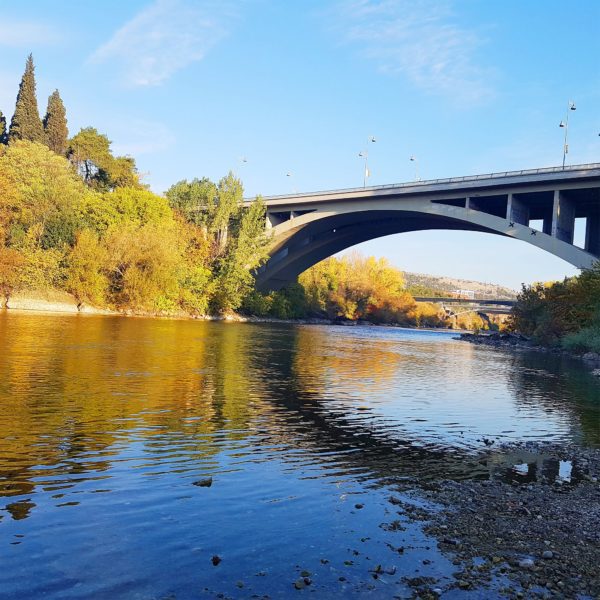 Blažo Jovanović bridge is a bridge across the Morača river in Podgorica