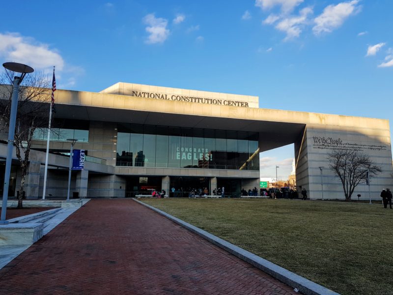 The exterior of the National Constitution Centre