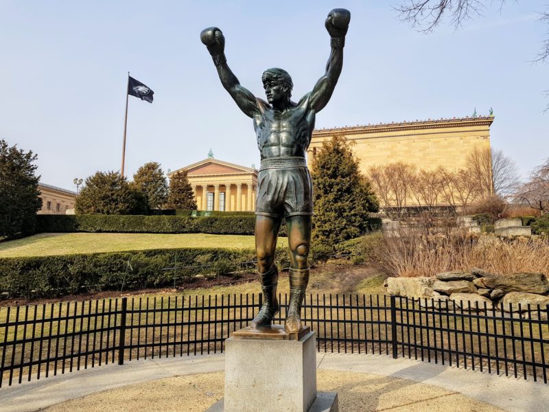 Rocky statue