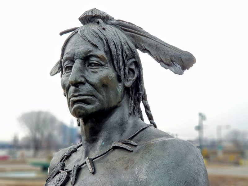 Washington Monument Fountain Native American sculpture