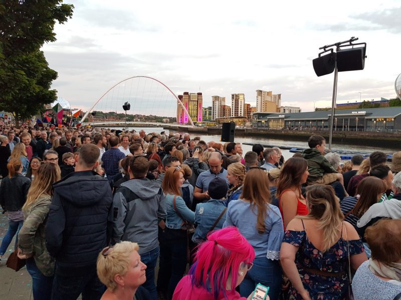 Quayside of Newcastle for the opening of the Great Exhibition of the North