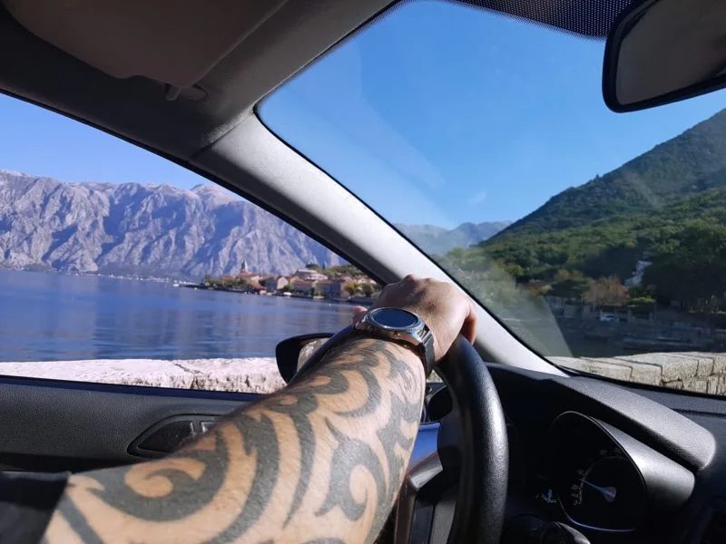Russ driving in Montenegro