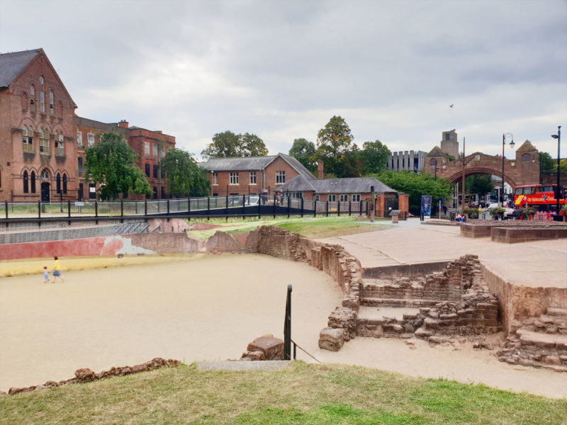 Roman amphitheatre in Chester city