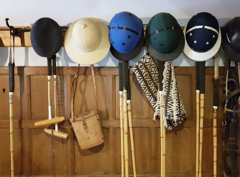 Polo helmets and mallets