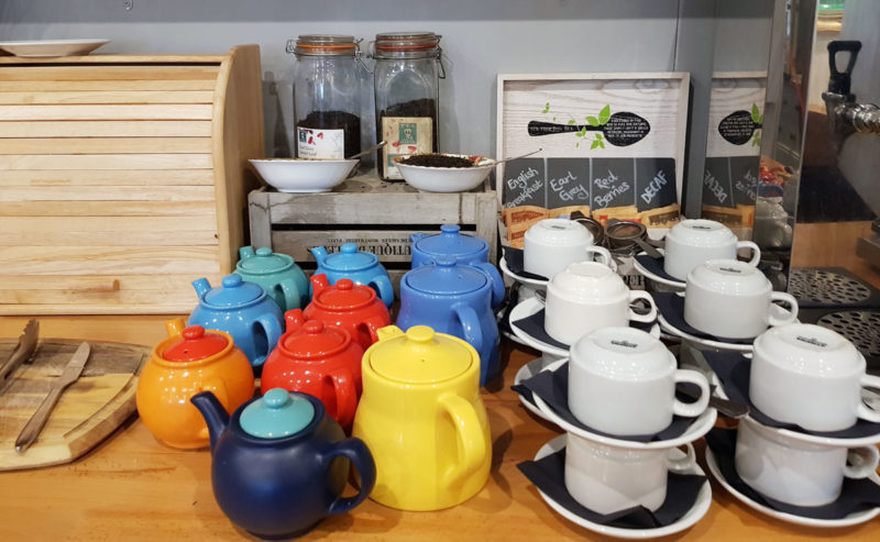 The Vicarage teapots in continental breakfast