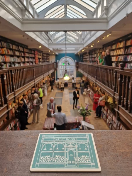 The interior of Daunt Books in London