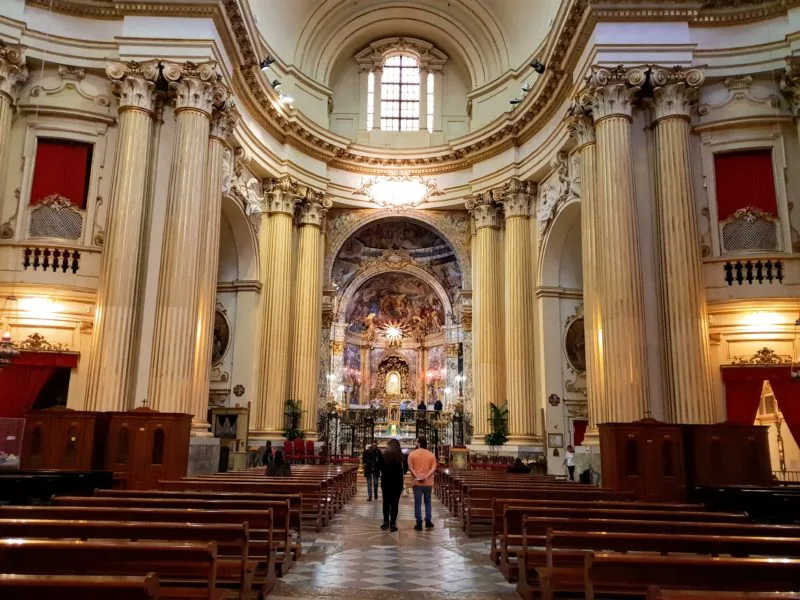 Interior of the San Luca Monastery in Bologna Italy