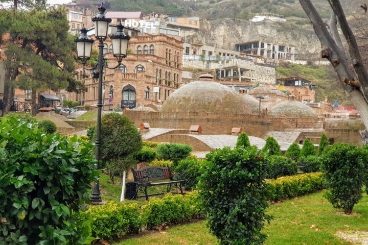 Cupola of the subterranean sulphur baths in Tbilisi