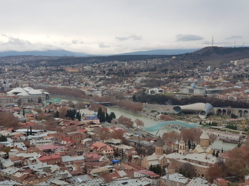 Birds eye view of Tbilisi