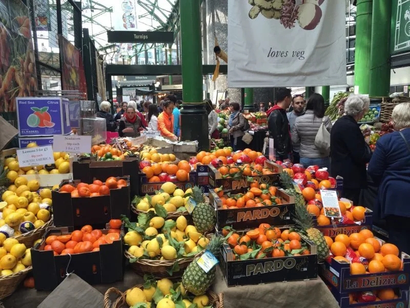 Fruit stall in London's Borough Market
